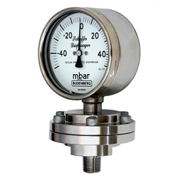 Schaffer Diaphragm Pressure Gauge, Stainless Steel Case, Screwed Connection